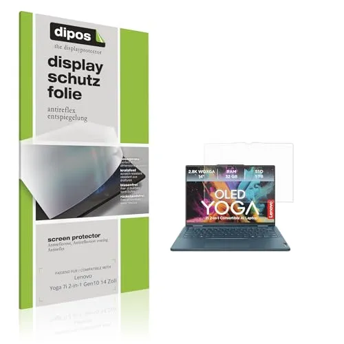 dipos I 2x Schutzfolie matt passend für Lenovo Yoga 7i 2-in-1 Gen10 14 Zoll Folie Displayschutzfolie, Ultra-Dünn, Case-Friendly, Fingerprint-Kompatibel
