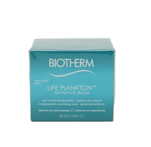 BIOTHERM Life Plankton Sensitive Balm 50 ml - Sheabutter Creme & Kosmetik, beruhigt trockene und sensible Haut mit 5% Life Plankton für ein strahlendes, gesundes Aussehen.