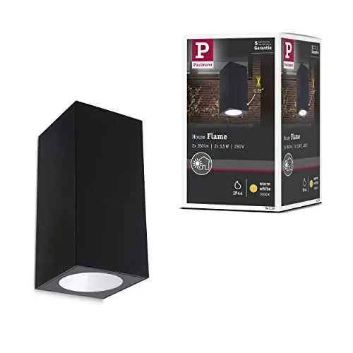 Paulmann Flame 94328 LED-Außenwandleuchte 5.6W Anthrazit - Lampen - Robuste Wandaufbauleuchte in Anthrazit, die mit attraktiven Lichteffekten Sicherheit an Hauswänden und Eingangsbereichen bietet. Effiziente LED-Technik sorgt für Langlebigkeit und Wartungsarmut.