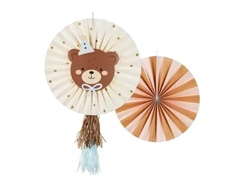 PartyDeco Dekofächer Bär 2St. | 30|35cmØ