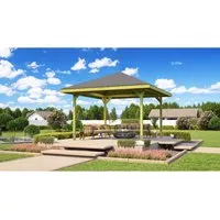 Weka Holz-Pavillon Paradies 304x304 cm - Gartenlauben & Holz-Pavillons - Gemütlicher Rückzugsort mit Kesseldruckimprägnierung für optimalen Wetterschutz und hohe Stabilität, ideal für gesellige Stunden im Freien.