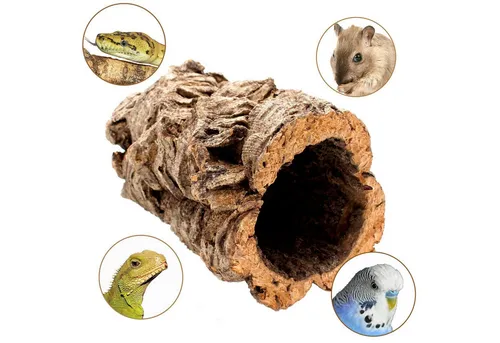 halmland Vogelspielplatz Korkröhre 20cm für Nager, Hamster, Wellensittiche, Reptilien Naturkork