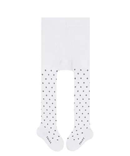 FALKE Unisex Baby Strumpfhose Little Dot B Ti Baumwolle gemustert 1 Stück, Weiß Off-White 2040, 62-68