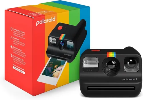 Polaroid Go Gen 2 Black - Mini Sofortbildkamera, umweltfreundlich aus 30% recyceltem Kunststoff, mit doppelter Belichtung und Selbsttimer für kreative Aufnahmen