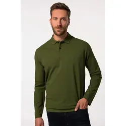 JP1880 Poloshirt JP1880 Poloshirt Bauchfit Basic Langarm Piqué grün 6XL