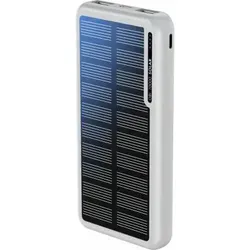 Boompods Obi 10,000mAh Solar Powerbank - Weiß - Powerbank mit 10.000mAh Kapazität, ideal für unterwegs. Mit zwei USB-Ausgängen und dualen Eingangsoptionen für flexibles Laden – sicher und kompakt!