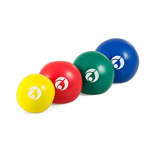 AFH Webshop Gewichtsball, Sportball, mit Sandfüllung, 4 Stück Spar Set | 0,5kg, 1,0kg, 1,5kg und 2,0 kg