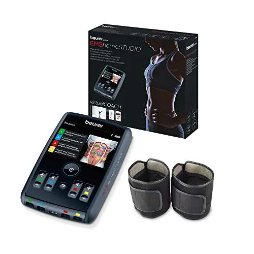 Beurer EM 95 EMS homeSTUDIO - High End Muskelstimulationsgerät mit App und Virtual Coach, effektives Training für Zuhause mit personalisierten Workouts