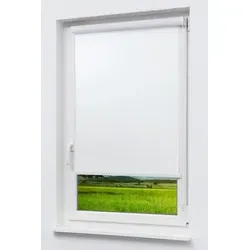 Lysel Outlet Kassettenrollo Tageslicht Reinweiß 90cm x 175cm - Stylisches Kassettenrollo in reinweiß, selbst kürzbar und kindersicher. Ideal für Lichtschutz und modernes Design in Ihrem Zuhause. Inklusive Montagezubehör für einfache Installation.