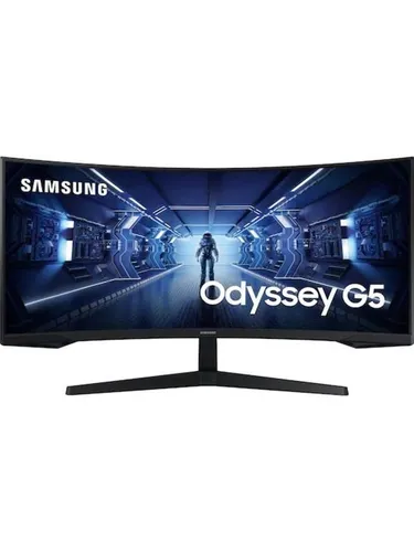 Samsung Gaming Monitor G5 C34G55TWWP - 34 Zoll UWQHD, 165 Hz, AMD FreeSync Premium, ruckelfreies Gaming mit 1000R Curved Bildschirm und Eye Saver Modus