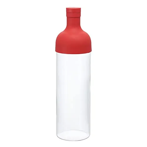 Hario 4977642034419 Filter Bottle 750ml Red FIB-75-R (Japan Import), Kunststoff, rot, 10 x 10 x 25 cm