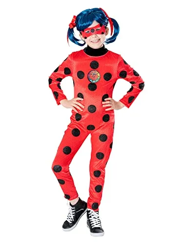 Rubie s offizielles Miraculous Ladybug Premium Kinderkostüm - Alter 7-8 Jahre, hochwertige Qualität für fantasievolles Spielen und als ideales Geschenk