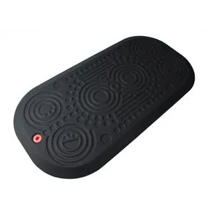 Floortex Anti-Ermüdungsmatte AFS-TEX - Ergonomische Büromatte in Mitternachtsschwarz - Werkstatteinrichtung mit konturiertem Design, das Rücken und Beine entlastet und Müdigkeit reduziert. Ideal für Steh- oder Sitzarbeitsplätze, fördert eine gesunde Körperhaltung.