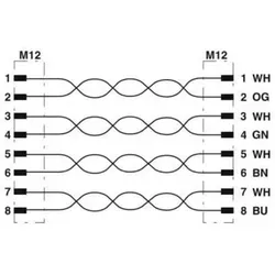 Phoenix Contact Netzwerkkabel NBC-MSX/2,0#1415595 - Hochwertiges 2m Netzwerkkabel mit M12-Steckverbindungen, ideal für robuste Anwendungen. Halogenfrei und geschirmt, bietet zuverlässige Leistung unter extremen Bedingungen.