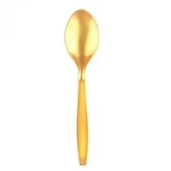 Einweg Löffel Gold 18,5cm aus Plastik (PS),  20 Stück - Mank