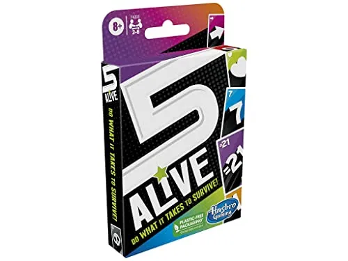 Hasbro Gaming - 5 Alive - Kartenspiel für Kinder - Lustiges Spiel für die ganze Familie - Kartenspiel für 2 bis 6 Spieler - Alter: 8+