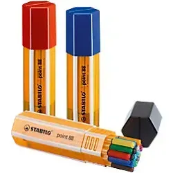 STABILO point 88 Big point Fineliner-Set, 20 St. farbsortiert, 0,4 mm - Wischfest und ideal für Schule, Uni und Büro