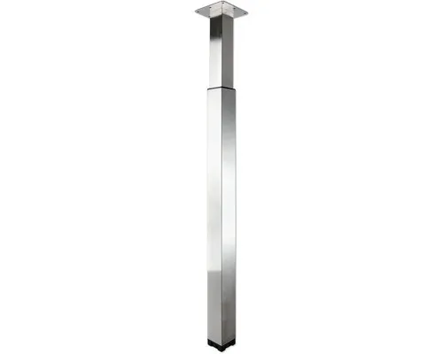 Tischbein vierkant 60x60 mm höhenverstellbar 700-1100 mm Edelstahl Optik
