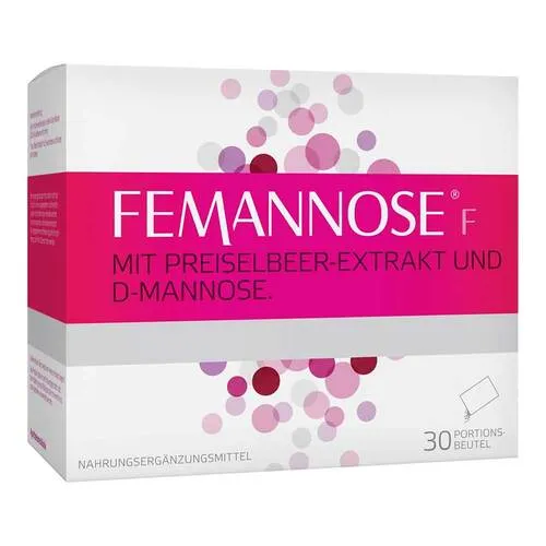 Femannose F Granulat Portionsbeutel 120 g - Arzneimittel zur Unterstützung der Blasenfunktion, mit Preiselbeer-Extrakt und D-Mannose, glutenfrei, laktosefrei und vegan - ideal für Frauen.