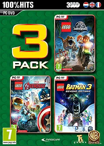 Lego Box: Jurassic World + Marvel Avengers + Batman 3