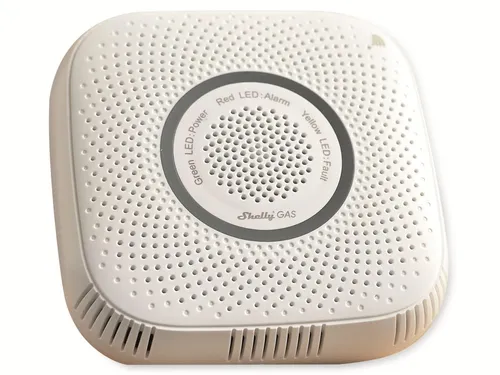 SHELLY GASLPG - Hochempfindlicher WiFi Gasdetektor - Shelly Gas LPG ist ein kompakter, hochempfindlicher Flüssiggasmelder mit Alarmfunktion, der Ihre Familie schützt und über WLAN benachrichtigt.