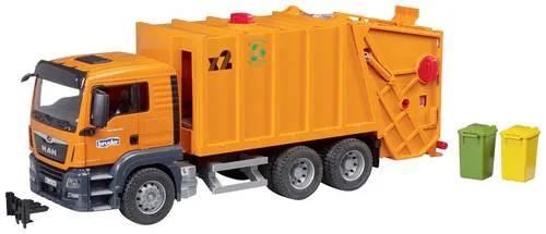 Bruder MAN TGS Müll-LKW Fertigmodell - Lastwagen für Kinder, detailgetreues Spielzeug für kreative Rollenspiele