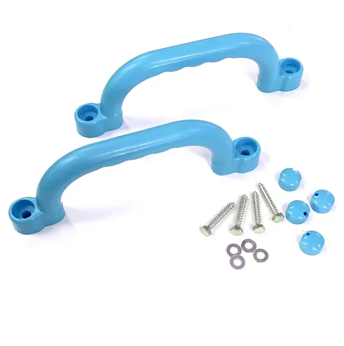 Spielturm Griff SET 2 x Handgriffe Handgriff Kletterturm Kunststoff türkis