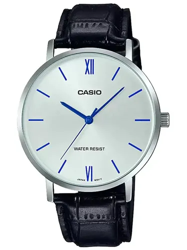 Casio Uhr Collection MTP-VT01L-7B1UDF - Elegante Herrenarmbanduhr mit präzisem MIYOTA-Quarzwerk und stilvollem Lederarmband. Ideal für jeden Anlass, ob lässig oder formal.