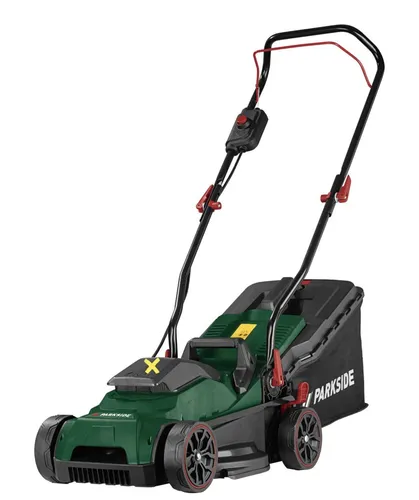 PARKSIDE® 20 V Akku-Rasenmäher PRMA 20-Li C3 - Akku-Rasenmäher mit 33 cm Schnittbreite, ideal für sauberes und randnahes Mähen. Praktischer Mulch-Einsatz und zentrale 5-Stufen-Schnitthöheneinstellung für individuellen Rasenschnitt.
