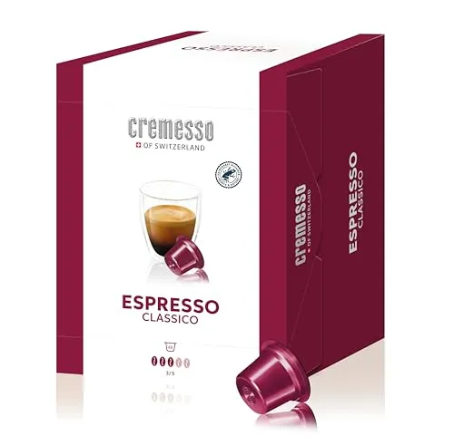 Cremesso Espresso Classico Kaffeekapseln – 48er Pack - Kaffeekapseln & Pads, klassischer Espresso mit intensivem Aroma für unwiderstehlichen Genuss jeden Tag.