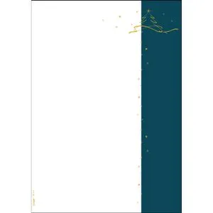 sigel Weihnachts-Motiv-Papier "Christmas tree petrol" - A4 90 g/m² Feinpapier, ideal für festliche Einladungen und kreative Weihnachtskarten