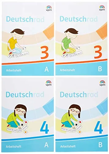 Deutschrad 3/4: Arbeitshefte Paket für Klasse 3/4 - Deutsch Schulbücher: Umfassendes Arbeitshefte Paket für effektives Lernen in der Grundschule, ideal für die Förderung der Sprachkompetenz.