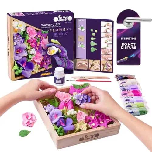 Okto Art Kit Inspiration | Sukkulenten Kunstset 3D für kreative Wanddekoration - Modelliermassen: Erleben Sie entspannendes Basteln mit diesem 3D-Kunstset, das alles enthält, um Ihre eigenen Sukkulenten zu gestalten - ideal für kreative Köpfe und DIY-Liebhaber!