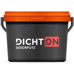 DICHTON Fertigputz innen weiß 8kg bis 25qm für dekorative Wandgestaltung - Strukturputz, Rollputz, Streichputz, Spritzputz - hochdeckend, umweltverträglich, einfache Verarbeitung - Dekorputz D.99W