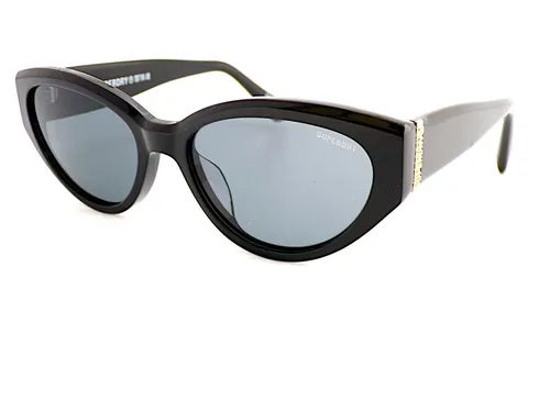 Superdry 5013 Sonnenbrille Glanz Schwarz Gold - Damen Sonnenbrille im Cat-Eye Stil, mit UV400 Schutz und eleganten dunkelgrauen Linsen, ideal für einen modischen Look.