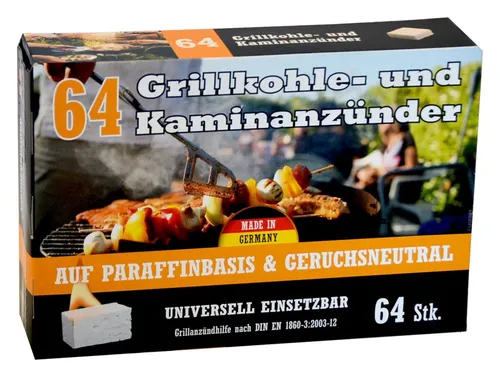 Kohleanzünder 64 Stück Grillkohleanzünder Kaminanzünder Ofenanzünder Zündhilfe