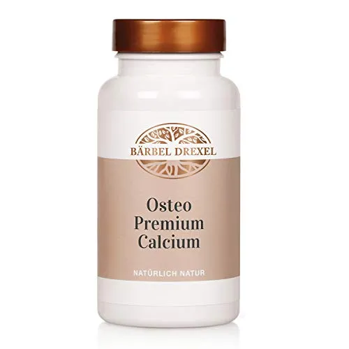 Calcium Tabletten Hochdosiert, Osteo Premium Calcium (250 Stk) - Calciumcarbonat 600mg + Vitamin D aus natürlichen Quellen, 100% Herstellung Deutschland, Kalzium Nahrungsergänzung BÄRBEL DREXEL®