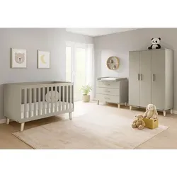 Pinolino 3-teiliges Babyzimmer Tami breit 8343624 - Moderne Möbelgarnitur für Babys: Das Pinolino Babyzimmer Tami umfasst ein umbaubares Babybett, eine praktische Wickelkommode mit Soft-Close und einen geräumigen Kleiderschrank – ideal für die ersten Lebensjahre.