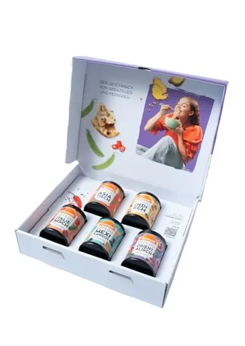 Ostmann Gewürze - Around the World Geschenkbox | Gewürzset mit 5 Let's Do Allrounder-Gewürzmischungen in recyclebaren Gewürzdosen | Koch-Geschenk für Hobbyköche