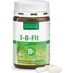 3-B-Fit-Kapseln 120 Kapseln - 48 g - Nahrungsergänzungsmittel mit wichtigen B-Vitaminen zur Unterstützung des Stoffwechsels. Ideal für eine ausgewogene Ernährung und zur Förderung des Wohlbefindens.