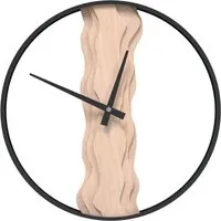 vidaXL Wanduhr Braun Ø35 cm aus Eisen und Eichenholz - Elegante Wanduhr mit rustikalem Zifferblatt, leise und präzise für eine ruhige Umgebung. Ideal für Wohnzimmer, Schlafzimmer und Büros.