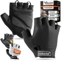 Valkental Fahrradhandschuhe Fingerlose Radhandschuhe für Herren & Damen - Fahrradbekleidung mit gepolsterten, rutschfesten und atmungsaktiven Eigenschaften für optimalen Halt. Ideal für Radsport und Outdoor-Aktivitäten.
