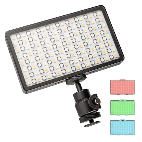 Walimex pro LED Rainbow Pocket Flächenleuchte - Dauerlichter mit 360 Farbnuancen und App-Steuerung, ideal für kreative Film- und Videoaufnahmen, leicht und kompakt für unterwegs.