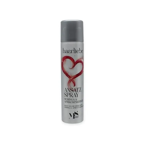 MARGOT SCHMITT® Haarliebe Ansatzspray - Haarspray mit Moringa- & Aprikosenkernöl für Volumen & Glanz. Feine Sprühtextur für leichten Halt, silikonfrei und pflegend – ideal für alle Haartypen.