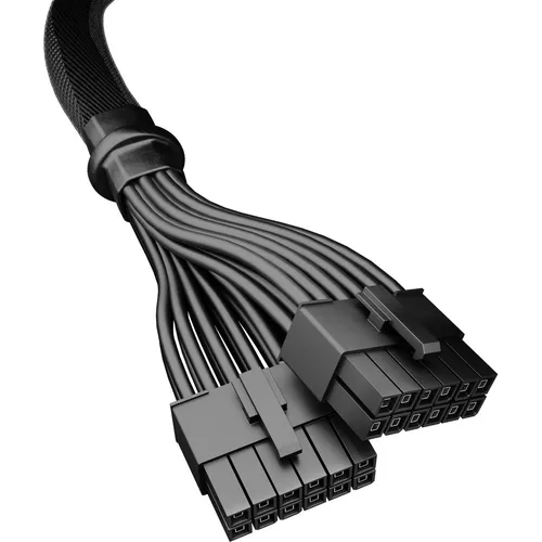 Be quiet! 12VHPWR Adapterkabel - 0,6 m für die Nutzung neuer Grafikkarten mit ATX 2.X Netzteilen, schwarz und leistungsstark