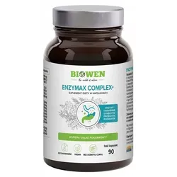 Biowen Enzymax Complex+ 90 Kapseln - Pflanzliches Nahrungsergänzungsmittel mit Verdauungsenzymen, Probiotika und Rosmarinextrakt für eine gesunde Verdauung. Ideal für Veganer und unterstützt die Nährstoffaufnahme.