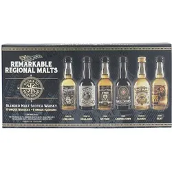 Douglas Laing Miniatur - Remarkable Regional Malts - Tastingset - Whisky Tastingset mit Blended Malts aus fünf Regionen, ideal für Whisky-Liebhaber, um die Vielfalt von Douglas Laing zu erleben.