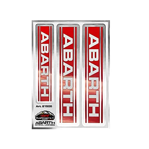 Abarth Racing Sticker Kit 3 Logos, Chrom