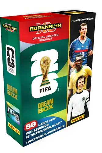Panini Adrenalyn XL FIFA World Cup 2026™ | Dream Box - Sammelkarten-Edition zur FIFA-Weltmeisterschaft 2026 von Panini. Entdecken Sie die limitierte Dream Box für Sammler und Fans!