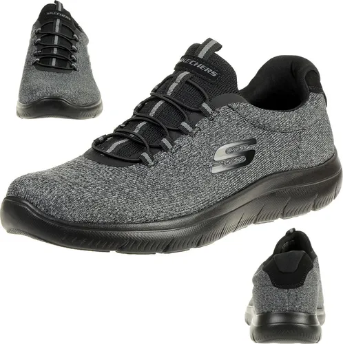 Skechers Summits FORTON Herren-Sneaker, schwarz (Gr. 43) - Stylische Low-top Sneaker, ideal für ganzjährige Nutzung und optimalen Tragekomfort.